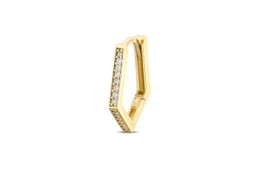 Quyumcu - 14K Gold Hoop Earring - Single Quyumcu - 14K Gold Hoop Earring - Single