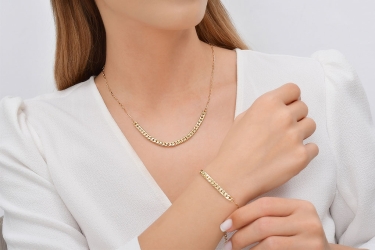 Quyumcu - 14K Gold Italian Chain Bracelet (1) Quyumcu - 14K Gold Italian Chain Bracelet (1)