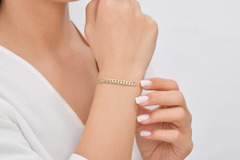 Quyumcu - 14K Gold Italian Chain Bracelet Quyumcu - 14K Gold Italian Chain Bracelet