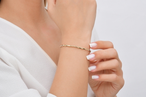 Quyumcu - 14K Gold Italian Chain Bracelet Quyumcu - 14K Gold Italian Chain Bracelet