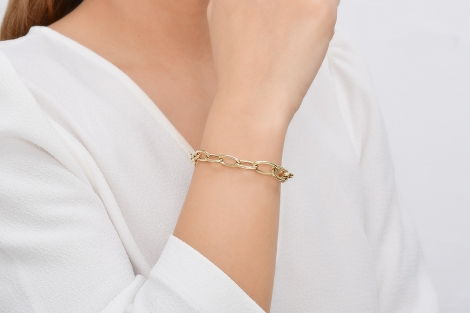 Quyumcu - 14K Gold Italian Chain Bracelet Quyumcu - 14K Gold Italian Chain Bracelet