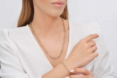 Quyumcu - 14K Gold Italian Chain Bracelet (1) Quyumcu - 14K Gold Italian Chain Bracelet (1)