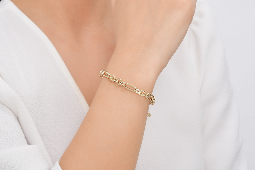 Quyumcu - 14K Gold Italian Chain Bracelet 