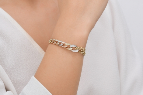 Quyumcu - 14K Gold Italian Chain Bracelet Quyumcu - 14K Gold Italian Chain Bracelet