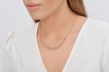 Quyumcu - 14K Gold Italian Chain Necklace Quyumcu - 14K Gold Italian Chain Necklace