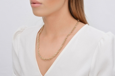 Quyumcu - 14K Gold Italian Chain Necklace Quyumcu - 14K Gold Italian Chain Necklace