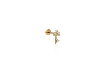 Quyumcu - 14K Gold Key Tragus Earring Quyumcu - 14K Gold Key Tragus Earring