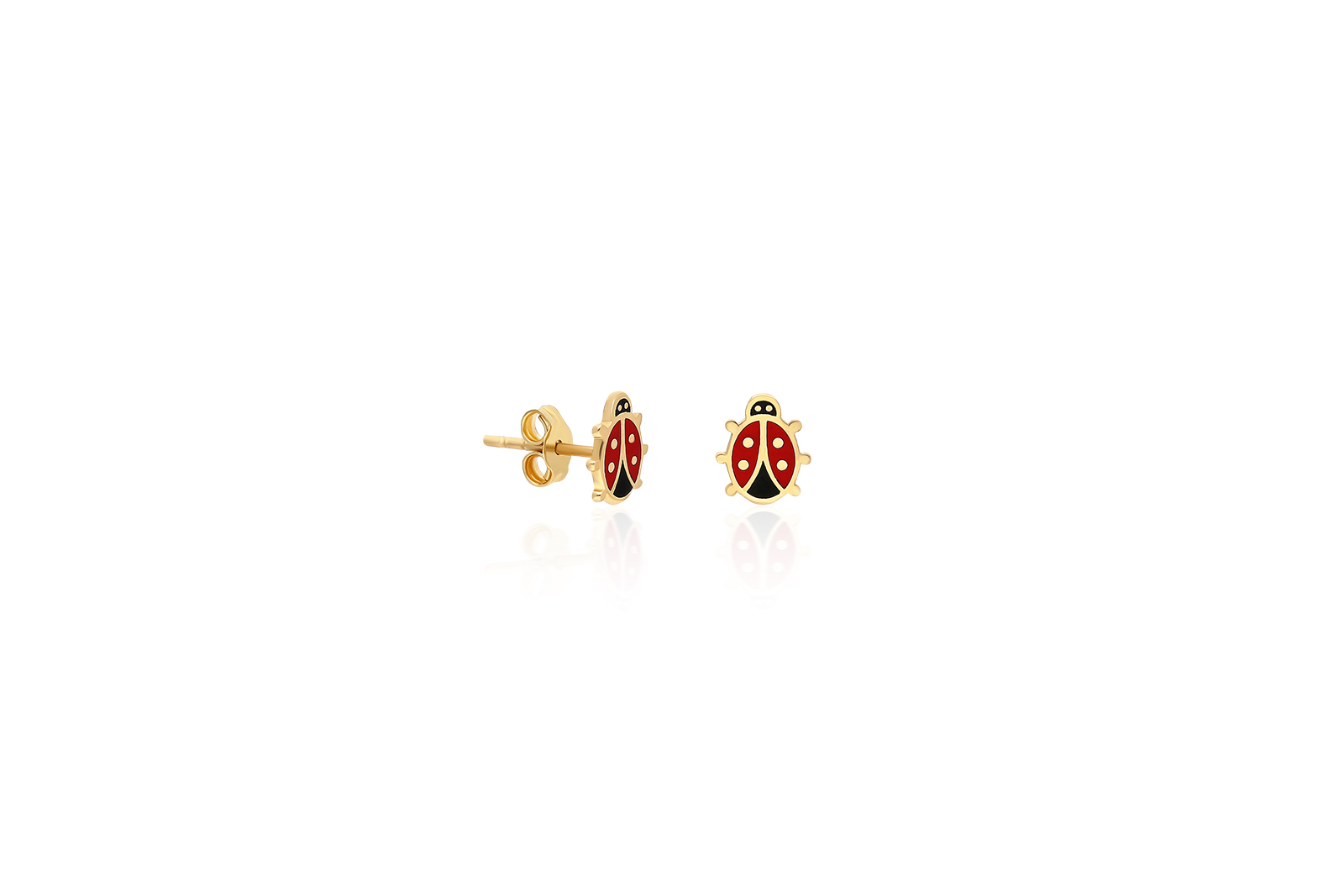 Quyumcu - 14K Gold Ladybug Earrings Quyumcu - 14K Gold Ladybug Earrings