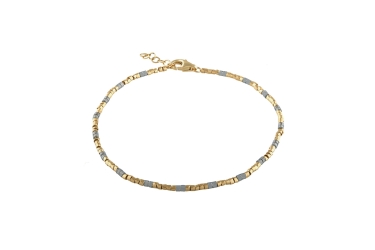 Quyumcu - 14K Gold Lapis Lazuli Stone Bracelet (1) Quyumcu - 14K Gold Lapis Lazuli Stone Bracelet (1)
