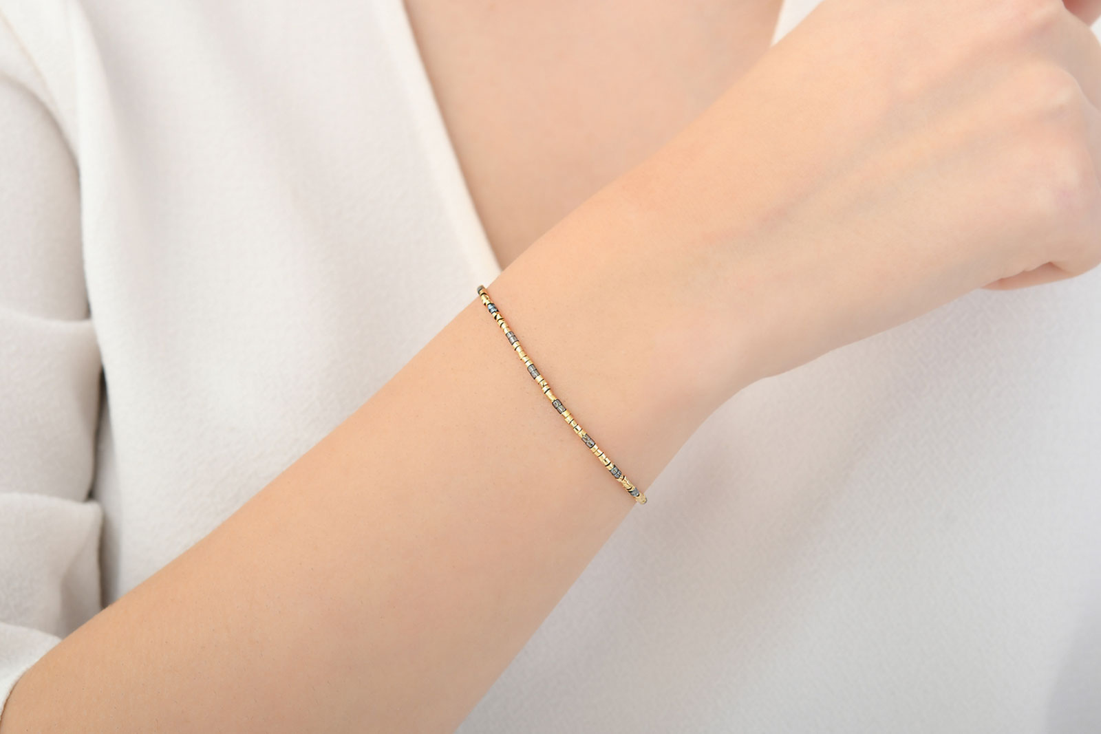 Quyumcu - 14K Gold Lapis Lazuli Stone Bracelet Quyumcu - 14K Gold Lapis Lazuli Stone Bracelet