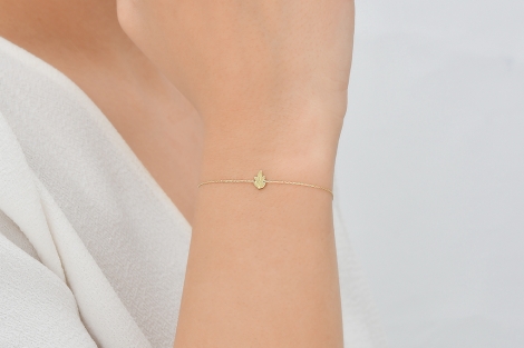 Quyumcu - 14K Gold Leaf Bracelet (1) Quyumcu - 14K Gold Leaf Bracelet (1)