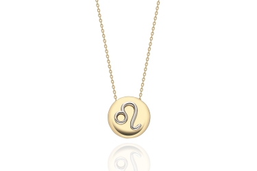 Quyumcu - 14K Gold Leo Pendant Necklace Quyumcu - 14K Gold Leo Pendant Necklace