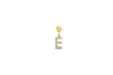 Quyumcu - 14K Gold Letter E Charm Quyumcu - 14K Gold Letter E Charm