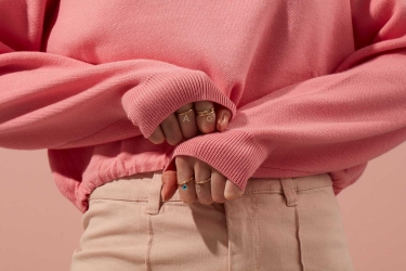 Quyumcu - 14K Gold Letter Ring Quyumcu - 14K Gold Letter Ring