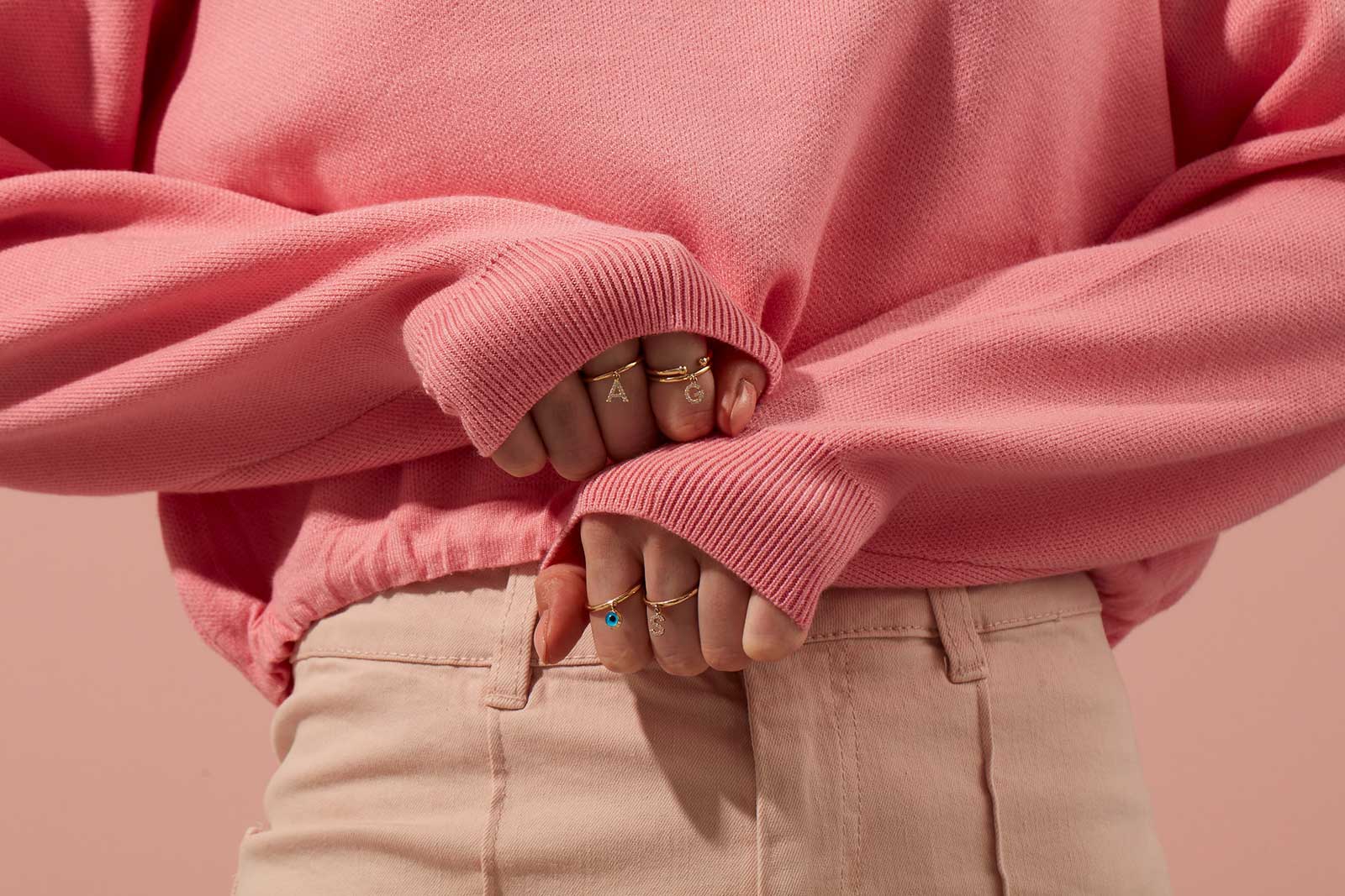 Quyumcu - 14K Gold Letter Ring