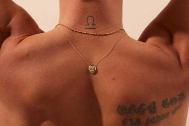 Quyumcu - 14K Gold Libra Pendant Necklace (1) Quyumcu - 14K Gold Libra Pendant Necklace (1)