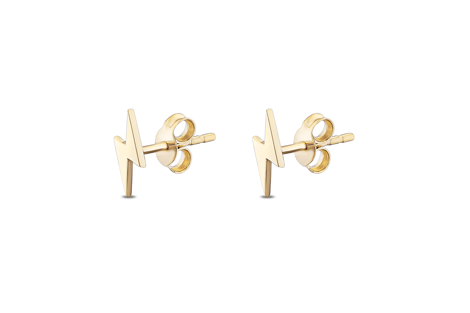 Quyumcu - 14K Gold Lightning Bolt Earrings Quyumcu - 14K Gold Lightning Bolt Earrings