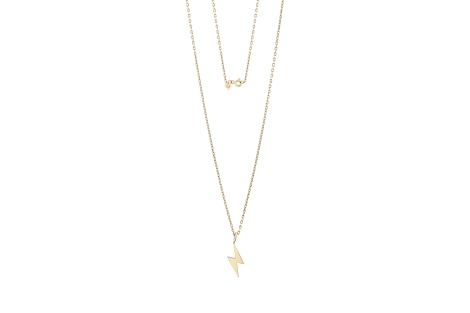 Quyumcu - 14K Gold Lightning Necklace