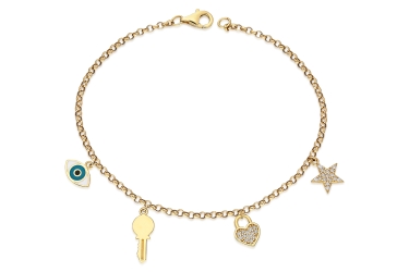 Quyumcu - 14K Gold Lucky Bracelet Quyumcu - 14K Gold Lucky Bracelet