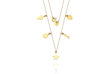 Quyumcu - 14K Gold Lucky Necklace Quyumcu - 14K Gold Lucky Necklace