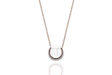 Quyumcu - 14K Gold M Letter Necklace Quyumcu - 14K Gold M Letter Necklace