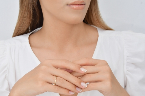 Quyumcu - 14K Gold Minimal Ring (1) Quyumcu - 14K Gold Minimal Ring (1)