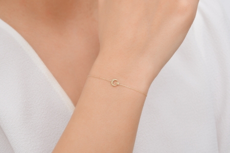 Quyumcu - 14K Gold Moon and Star Bracelet (1) Quyumcu - 14K Gold Moon and Star Bracelet (1)