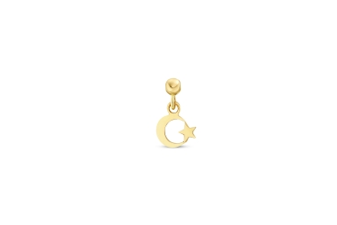 Quyumcu - 14K Gold Moon and Star Charm Quyumcu - 14K Gold Moon and Star Charm