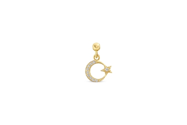 Quyumcu - 14K Gold Moon and Star Charm Quyumcu - 14K Gold Moon and Star Charm