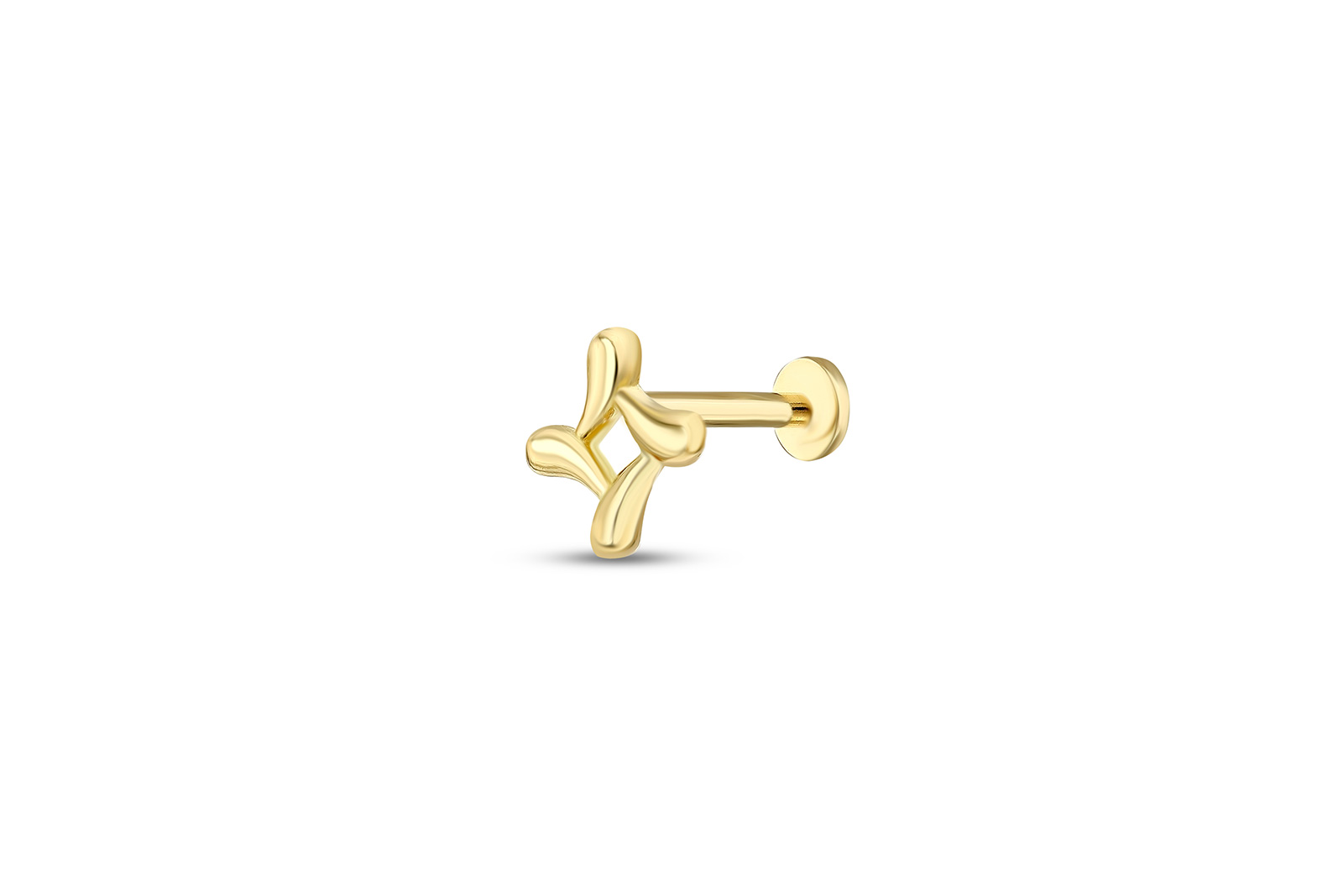 Quyumcu - 14K Gold Moon Earring