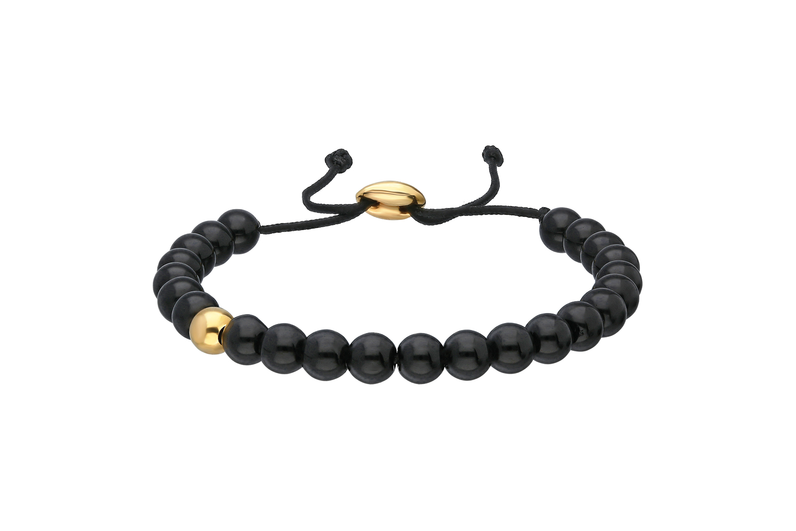 Quyumcu - 14K Gold Onyx Men's Bracelet Quyumcu - 14K Gold Onyx Men's Bracelet