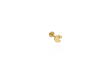 Quyumcu - 14K Gold Pac-Man Tragus Earring Quyumcu - 14K Gold Pac-Man Tragus Earring