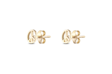 Quyumcu - 14K Gold Peace Earring Quyumcu - 14K Gold Peace Earring