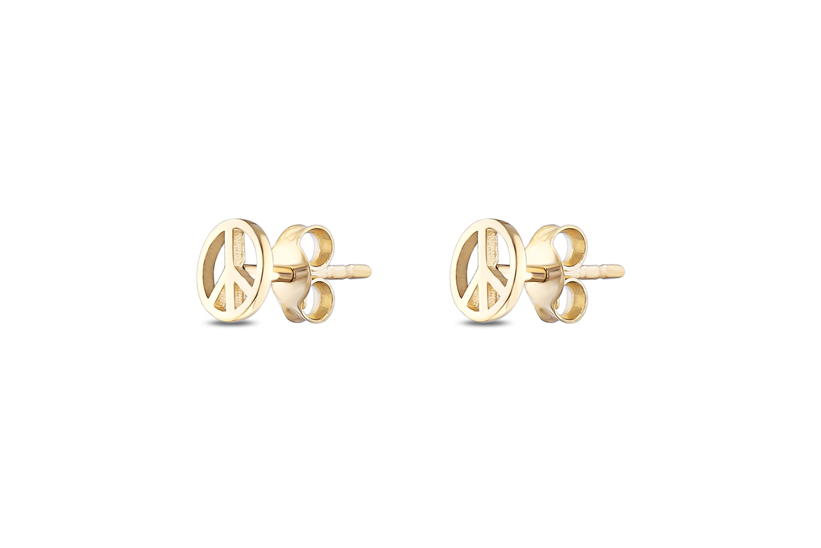 Quyumcu - 14K Gold Peace Earring Quyumcu - 14K Gold Peace Earring