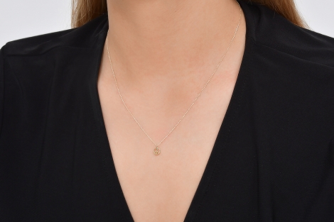 Quyumcu - 14K Gold Peace Necklace (1) Quyumcu - 14K Gold Peace Necklace (1)