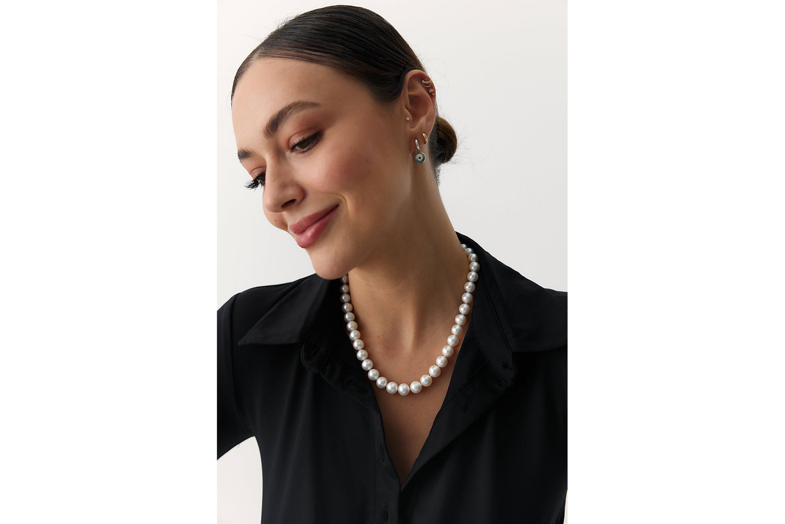 Quyumcu - 14K Gold Pearl Necklace