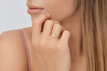 Quyumcu - 14K Gold Pearl Ring (1)
