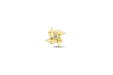 Quyumcu - 14K Gold Pinwheel Tragus Earring (1) Quyumcu - 14K Gold Pinwheel Tragus Earring (1)