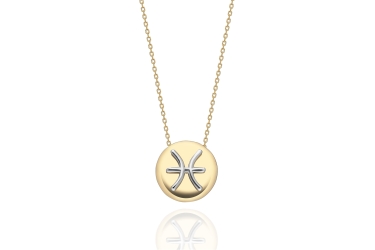 Quyumcu - 14K Gold Pisces Pendant Necklace