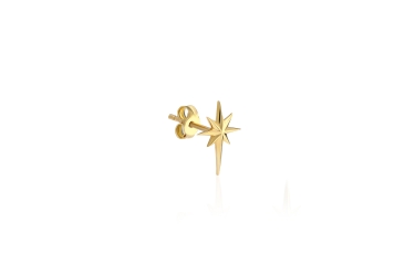 Quyumcu - 14K Gold Pole Star Earring Quyumcu - 14K Gold Pole Star Earring