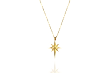 Quyumcu - 14K Gold Pole Star Necklace Quyumcu - 14K Gold Pole Star Necklace