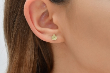 Quyumcu - 14K Gold Pomegranate Earrings (1) Quyumcu - 14K Gold Pomegranate Earrings (1)