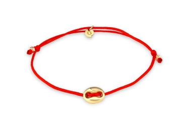 Quyumcu - 14K Gold Red Cord Bracelet (1) Quyumcu - 14K Gold Red Cord Bracelet (1)
