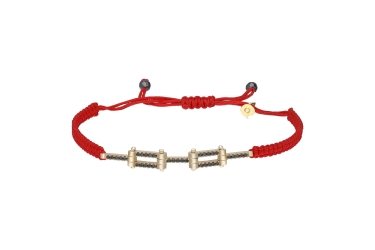 Quyumcu - 14K Gold Red Cord Men's Bracelet Quyumcu - 14K Gold Red Cord Men's Bracelet