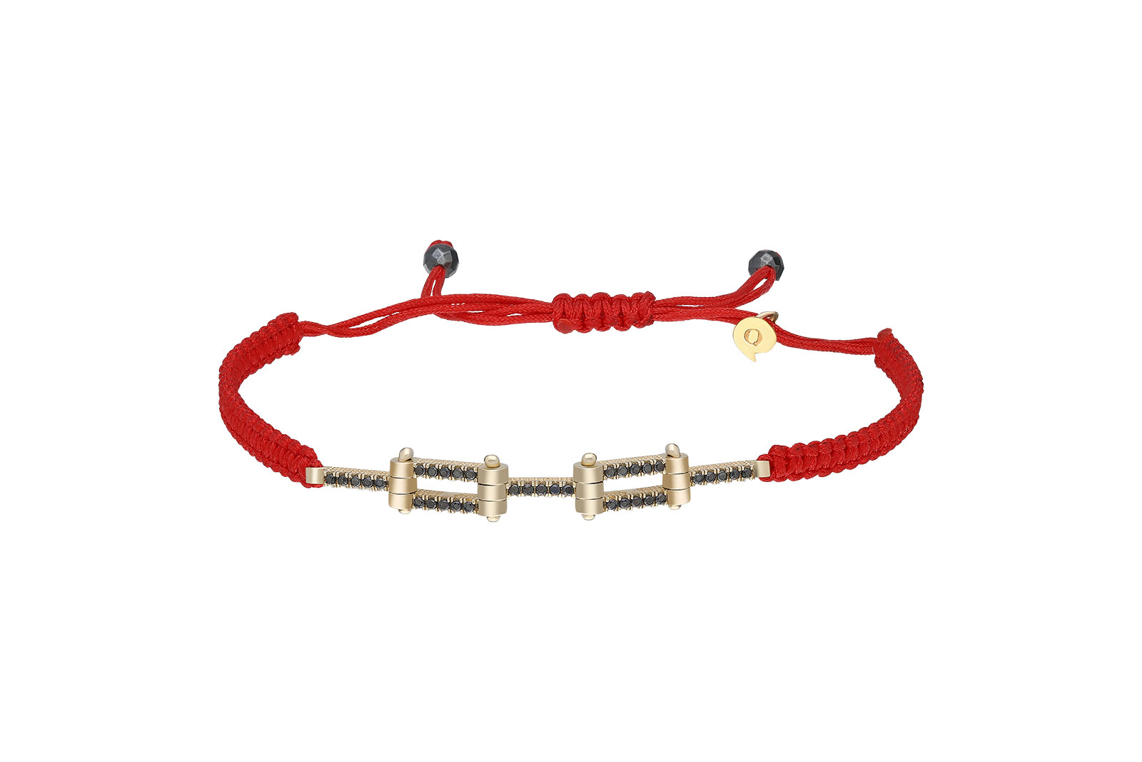 Quyumcu - 14K Gold Red Cord Men's Bracelet Quyumcu - 14K Gold Red Cord Men's Bracelet