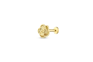 Quyumcu - 14K Gold Rose Tragus Earring Quyumcu - 14K Gold Rose Tragus Earring
