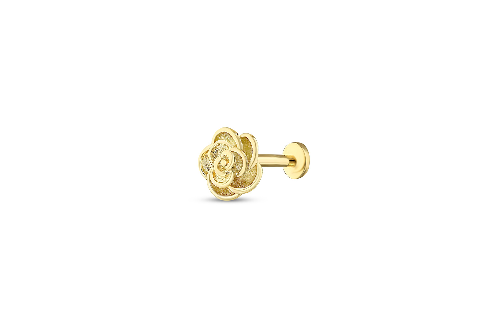 Quyumcu - 14K Gold Rose Tragus Earring