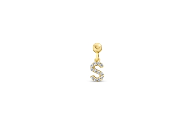 Quyumcu - 14K Gold S Letter Charm Quyumcu - 14K Gold S Letter Charm