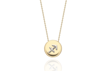 Quyumcu - 14K Gold Sagittarius Pendant Necklace Quyumcu - 14K Gold Sagittarius Pendant Necklace