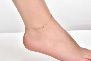 Quyumcu - 14K Gold Seahorse Anklet